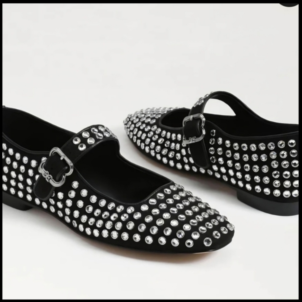 Studded Black Michaela Mary Jane Shoes SAM EDELMAN